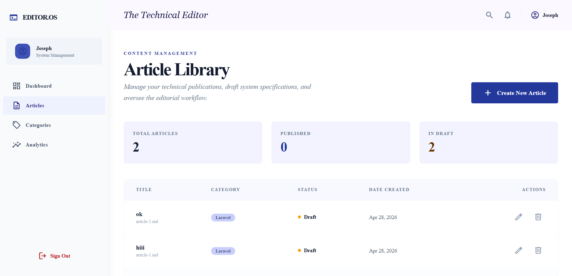 Laravel Blog Application
